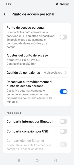 Active Punto de acceso personal