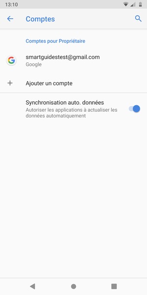Sélectionnez votre compte Google
