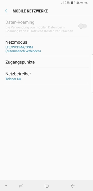 Wählen Sie Zugangspunkte