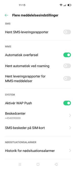 Vælg Beskedcenter