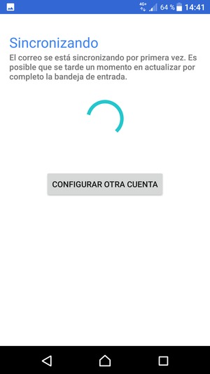 Espere a que el proceso de sincronización finalice