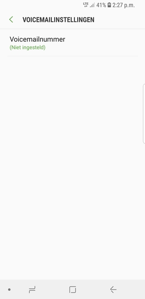 Selecteer Voicemailnummer