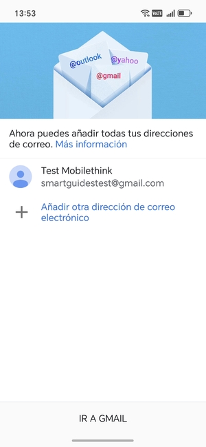 Seleccione IR A GMAIL