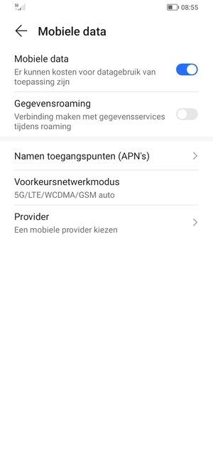 Selecteer Namen toegangspunten (APN's)