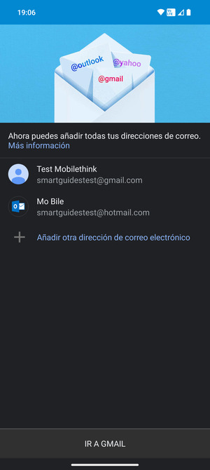 Seleccione IR A GMAIL