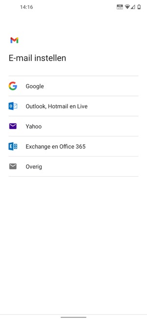 Selecteer Exchange en Office 365