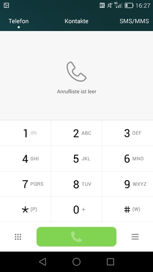 Drücken und halten Sie die Nummer 1