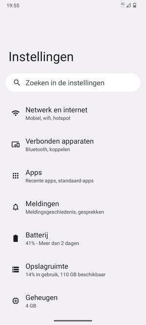 Selecteer Netwerk en internet