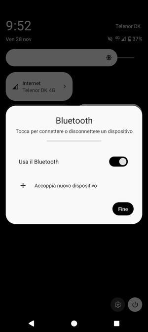 Disattiva  Usa il Bluetooth