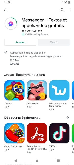 Veuillez attendre la fin de la procédure d'installation