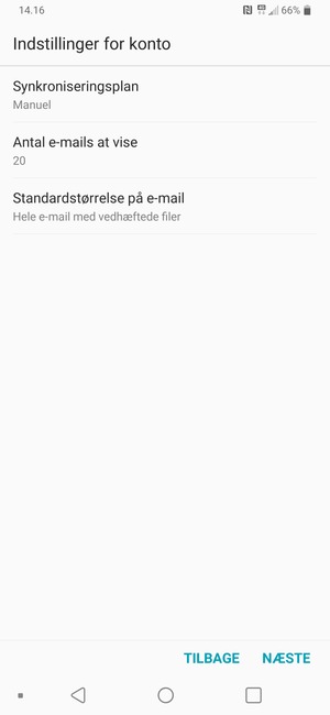 Vælg NÆSTE