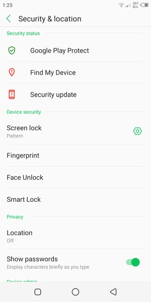 Your phone is now secure with a screen lock