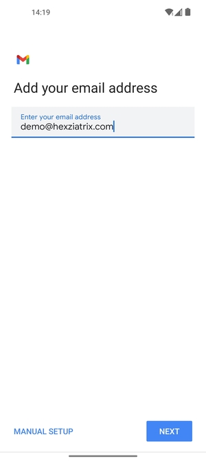 Enter your Email address and select NEXT