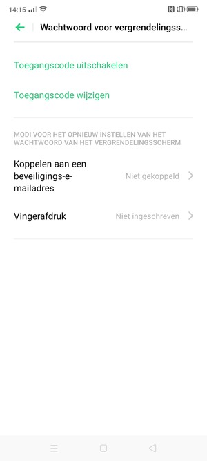 Uw telefoon is nu beveiligd met een schermvergrendeling