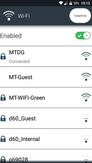 You are now connected to the Wi-Fi network