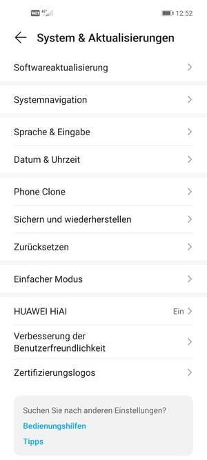 Wählen Sie Softwareaktualisierung