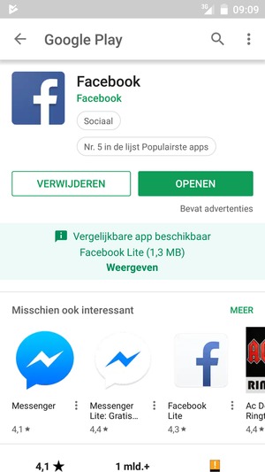 Selecteer OPENEN