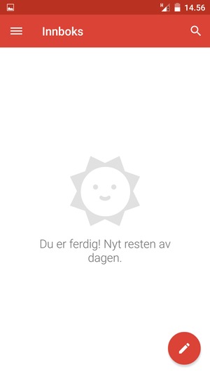 Kontoen er klar til bruk