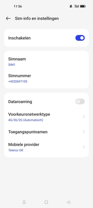 Selecteer Voorkeursnetwerktype