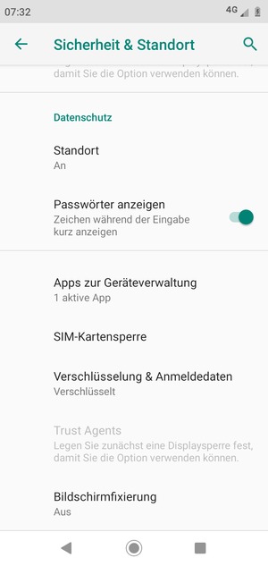 Wählen Sie SIM-Kartensperre