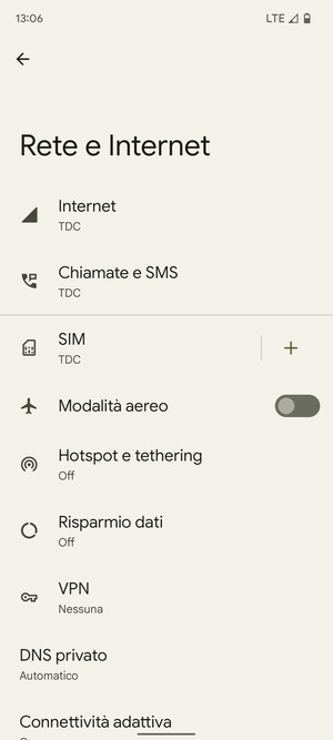 Seleziona Internet
