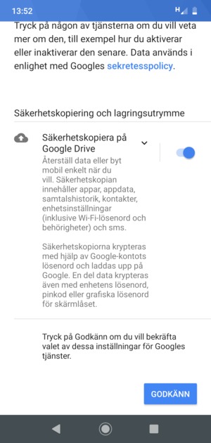 Välj GODKÄNN