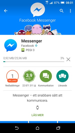Vänta på att installationsprocessen avslutas