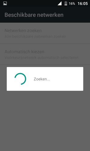 Wacht tot de zoekopdracht beëindigd is
