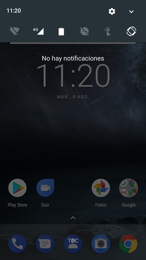 Deslice hacia abajo el menú superior de nuevo