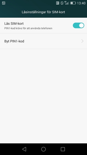Välj Byt PIN-kod