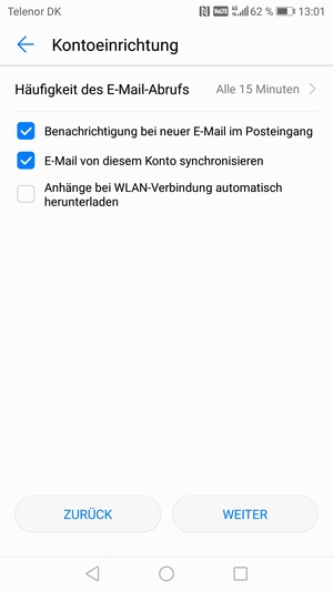 Wählen Sie WEITER