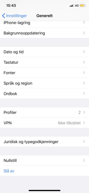 Bla til og velg Nullstill