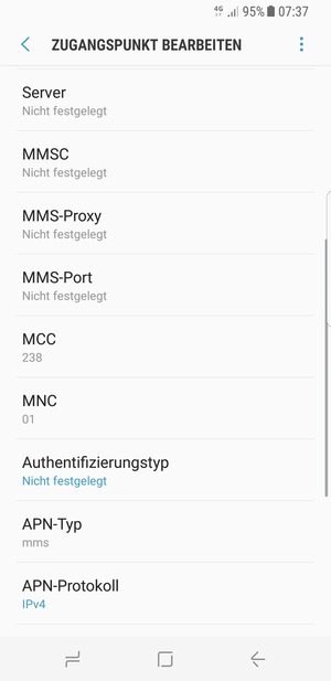 Wählen Sie die Menü-Taste
