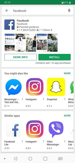Select the app