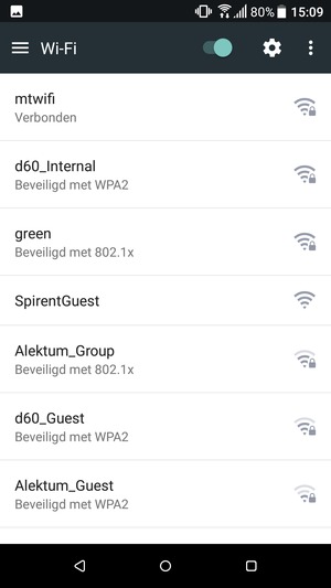 U bent nu verbonden met het WiFi-netwerk