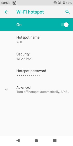 Your phone is now set up for use as a modem