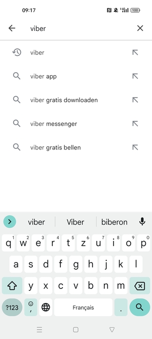 Voer de app-naam in en selecteer Zoeken