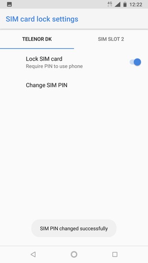 Your SIM PIN has been changed