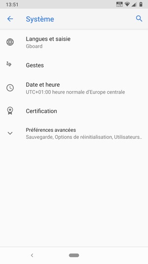 Sélectionnez Préférences avancées