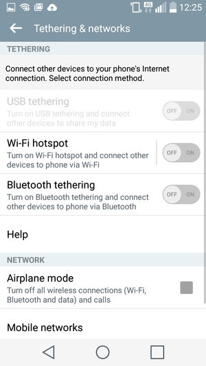 Select Wi-Fi hotspot
