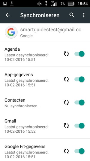 Uw gegevens worden gesynchroniseerd