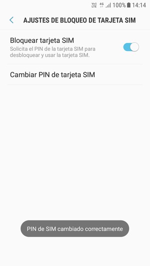 Su PIN de SIM ha sido cambiado