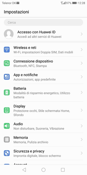 Seleziona Wireless e reti