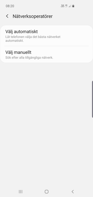 Välj Välj manuellt