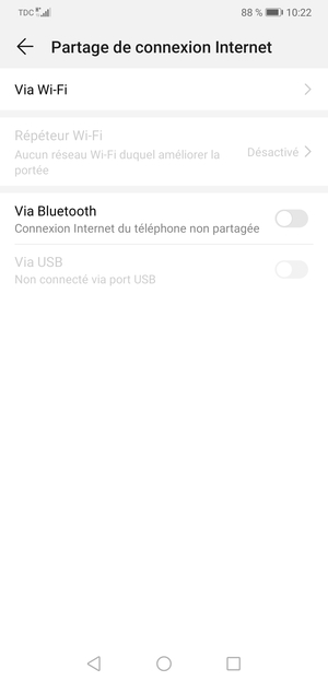 Sélectionnez Via Wi-Fi
