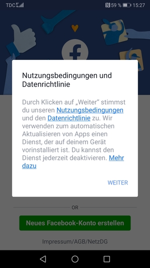 Wählen Sie WEITER