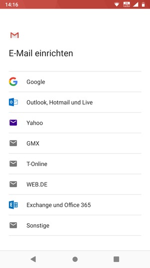 Wählen Sie Outlook, Hotmail und Live