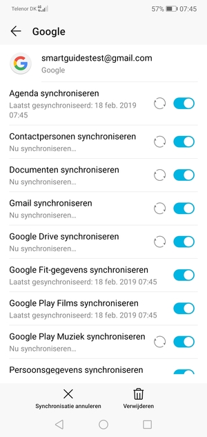 Uw gegevens worden gesynchroniseerd