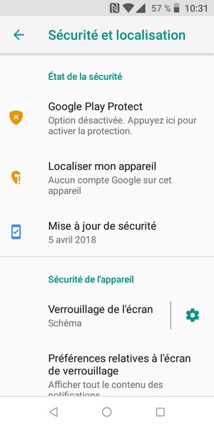 Votre téléphone est maintenant sécurisé par un écran de verrouillage