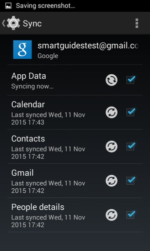 Your information will be synchronised